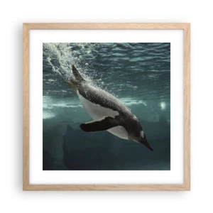 Pôster com moldura de carvalho claro - Bem-vindo ao meu mundo - 40x40 cm