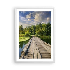 Pôster em moldura branca - Verão em todos os lugares - 50x70 cm