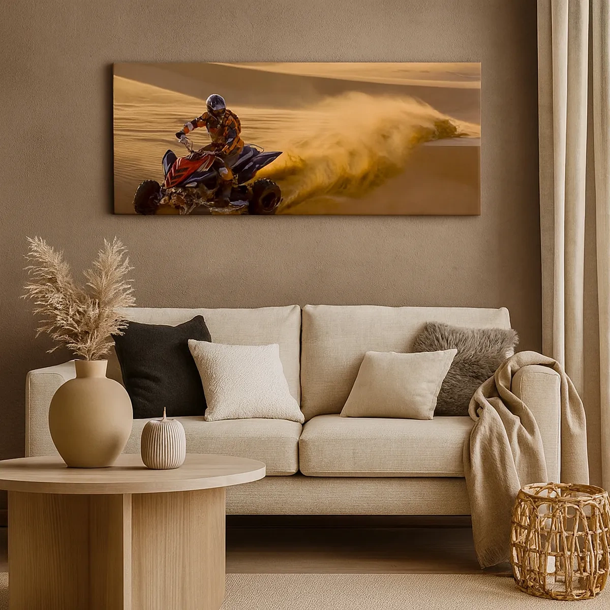 Quadro em tela - Nas ondas de areia - 30x30 cm