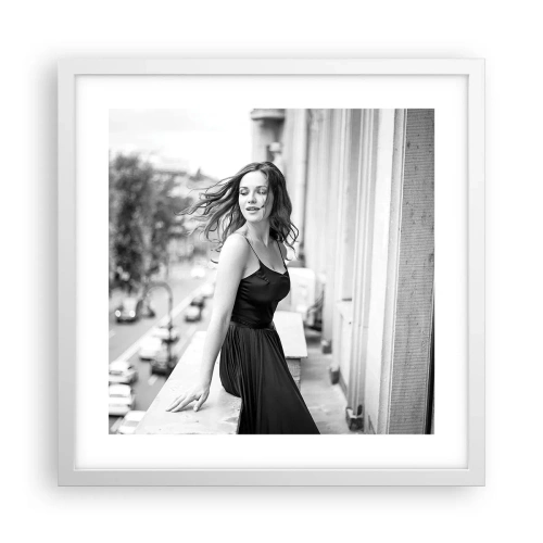 Pôster em moldura branca - Certamente uma parisiense - 40x40 cm