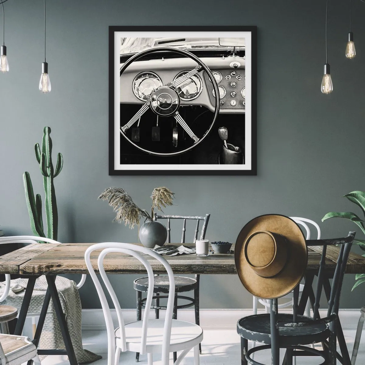 Pôster com moldura preta - Um sonho de colecionador - 60x60 cm