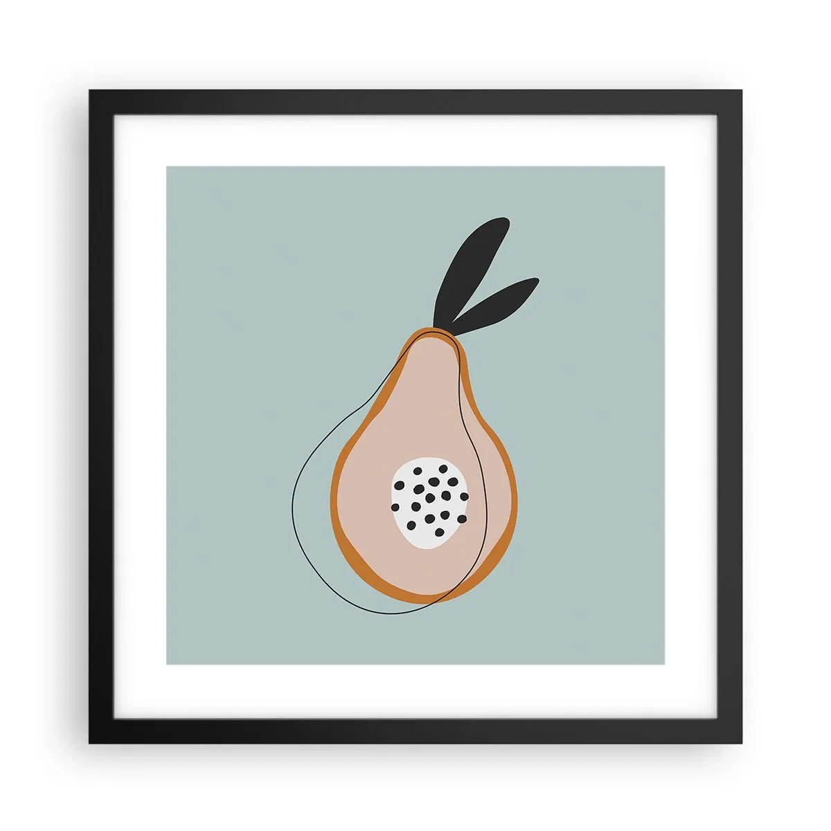 Pôster com moldura preta - Penetrar na natureza das coisas - 40x40 cm