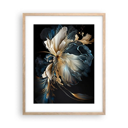 Pôster com moldura de carvalho claro - Flor de samambaia de conto de fadas - 40x50 cm