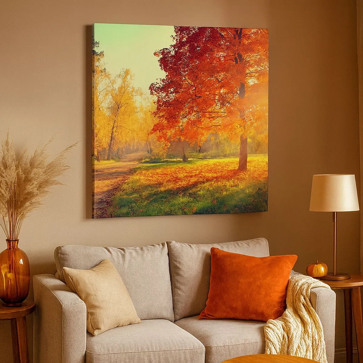 Quadro em tela - O vermelho é lindo - 30x30 cm