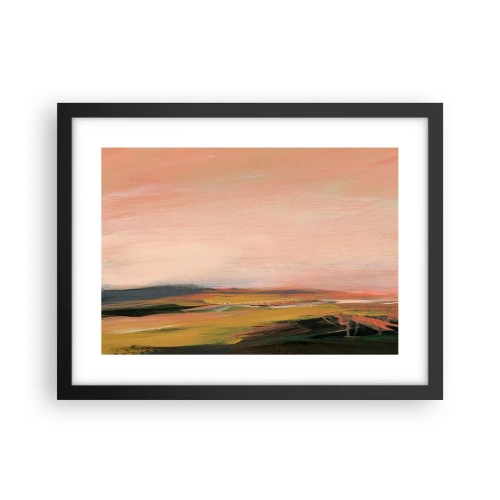 Pôster com moldura preta - Em tons rosa - 40x30 cm