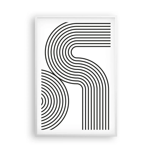 Pôster em moldura branca - Na curva - 61x91 cm