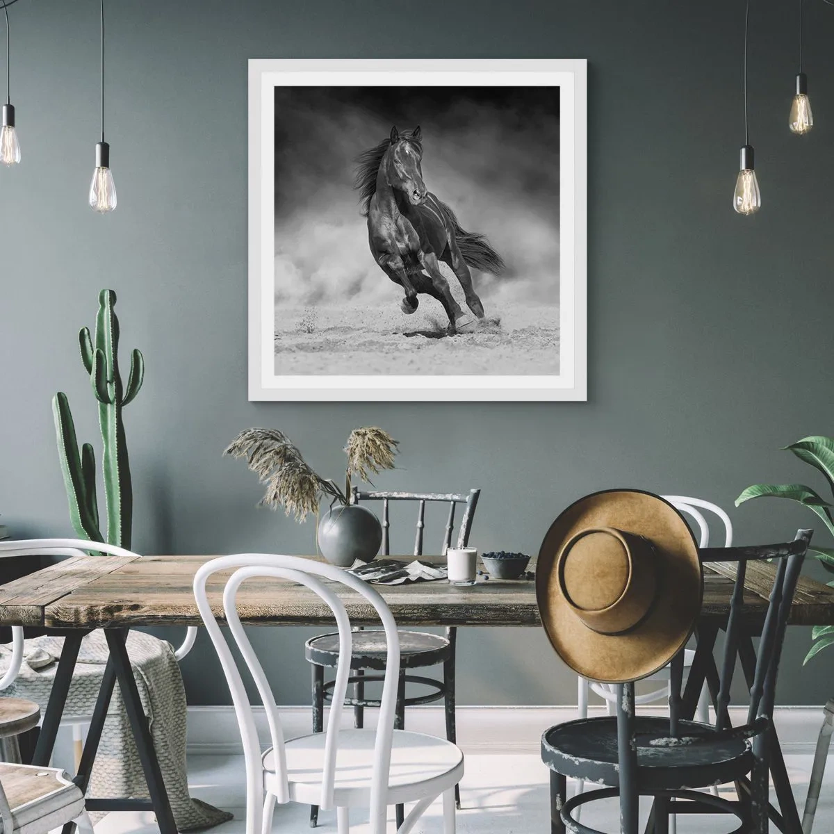 Pôster em moldura branca - Digno do próprio emir - 50x50 cm