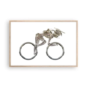 Pôster com moldura de carvalho claro - Uma ótima máquina - 91x61 cm