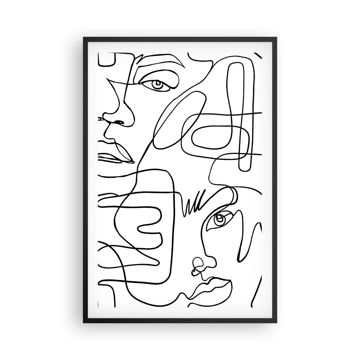 Pôster com moldura preta - Em emoções emaranhadas - 61x91 cm