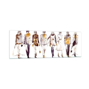 Quadro em vidro - Elegância elegante e casual sem esforço - 90x30 cm