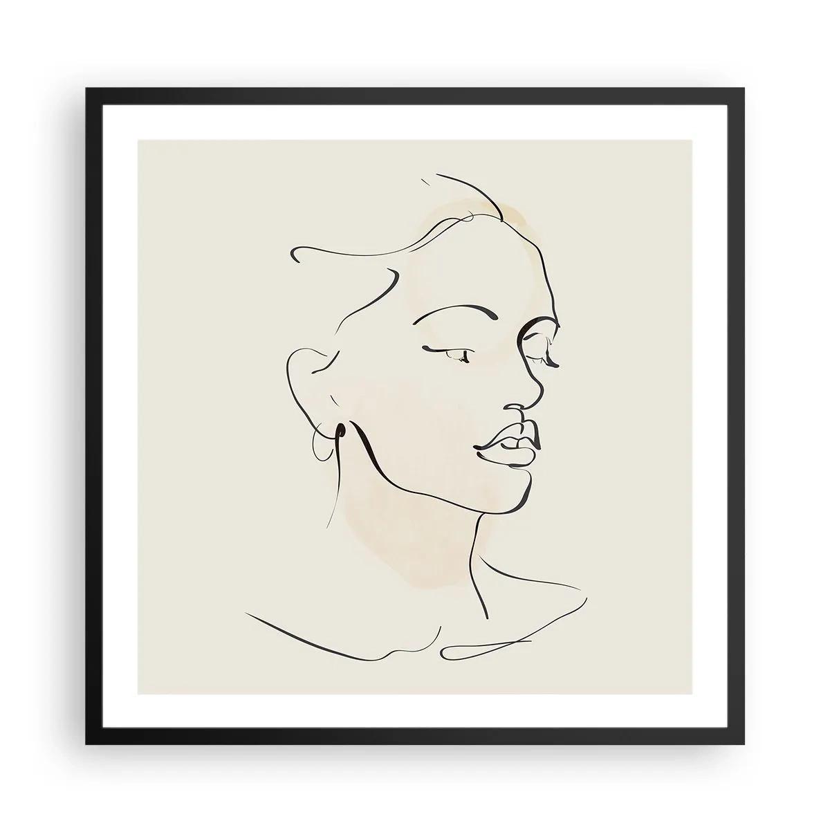 Pôster com moldura preta - Uma certa linha - 60x60 cm