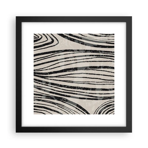 Pôster com moldura preta - Piscina em linha - 30x30 cm
