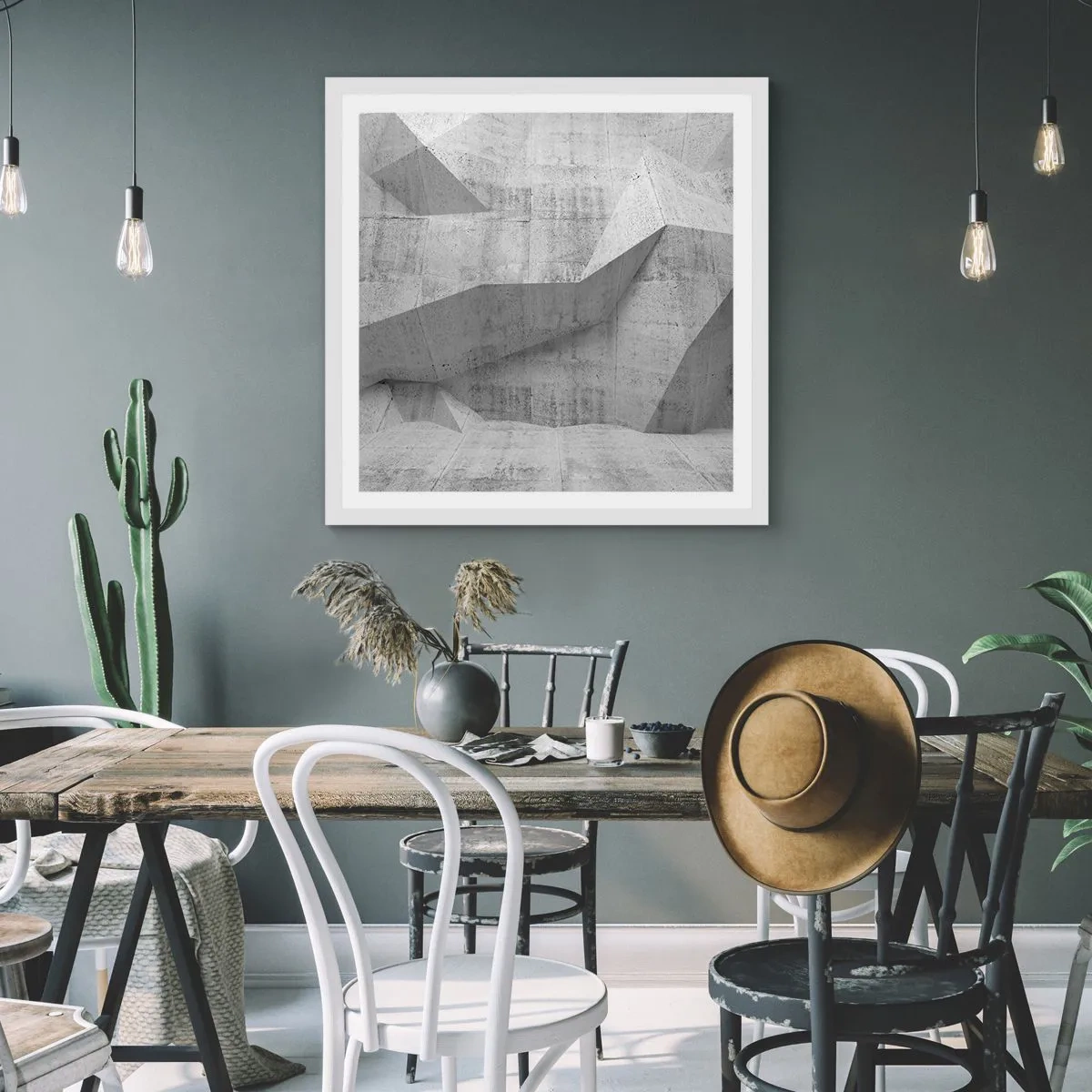 Pôster em moldura branca - Um verdadeiro desafio - 40x40 cm