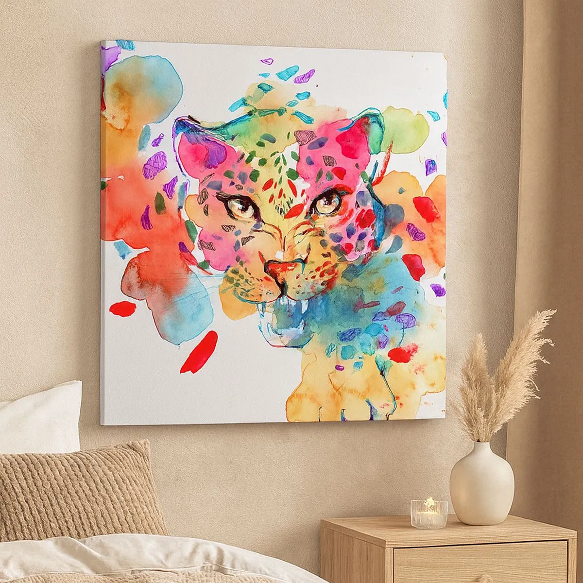 Quadro em tela - A Bela e a Fera - 30x30 cm