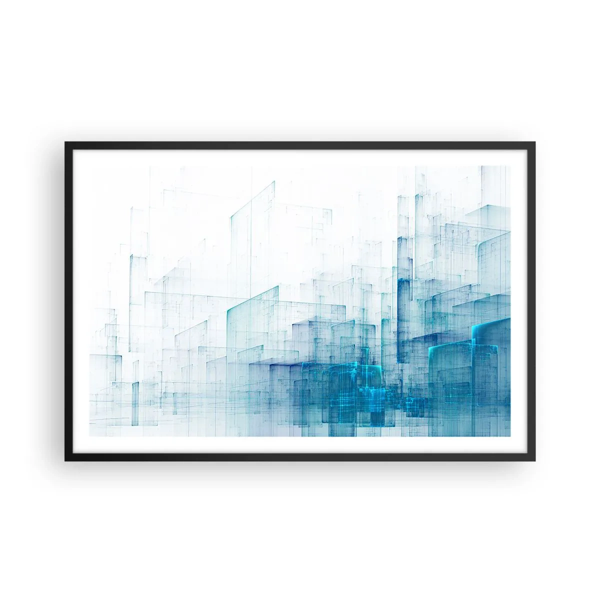 Pôster com moldura preta - Como o espaço ficou - 91x61 cm