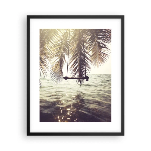 Pôster com moldura preta - Deixe-se levar pela imaginação - 40x50 cm