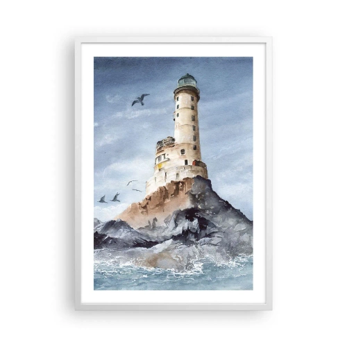 Pôster em moldura branca - Invencível - 50x70 cm