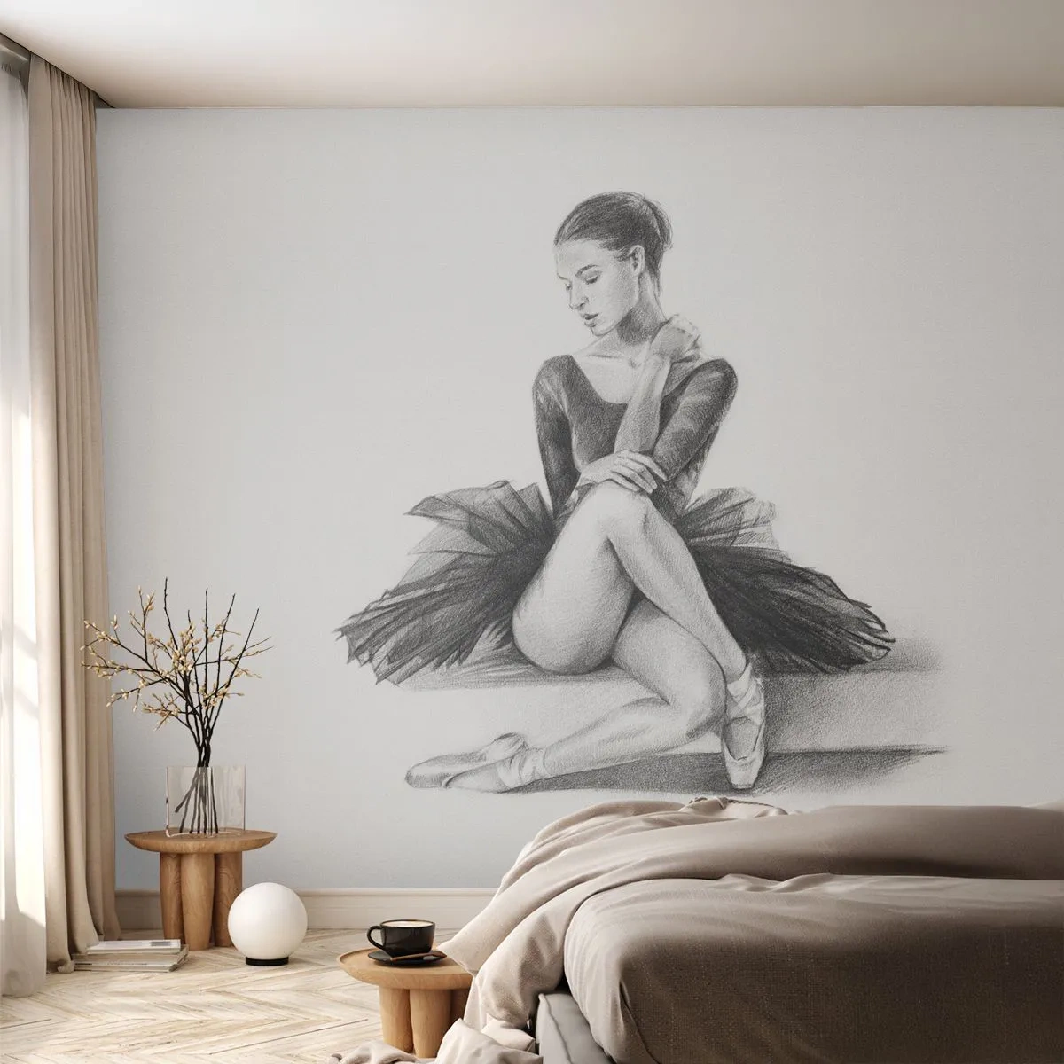 Papel de Parede Premium Canvas - Encantada pela dança - Bailarina, Dança, Balé - 250x175 cm