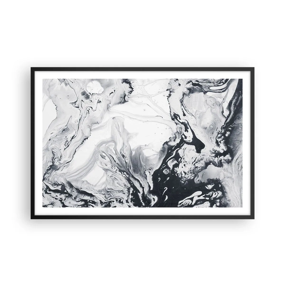 Pôster com moldura preta - O Interior da Terra - 91x61 cm