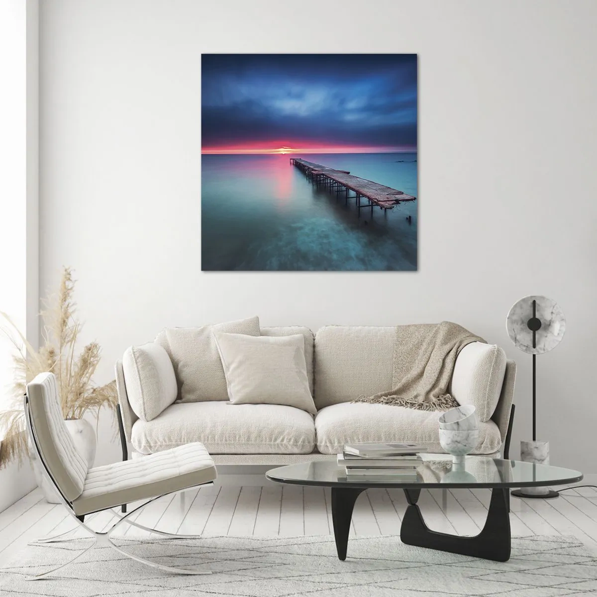 Quadro em vidro - Entre o céu e a terra - 50x50 cm