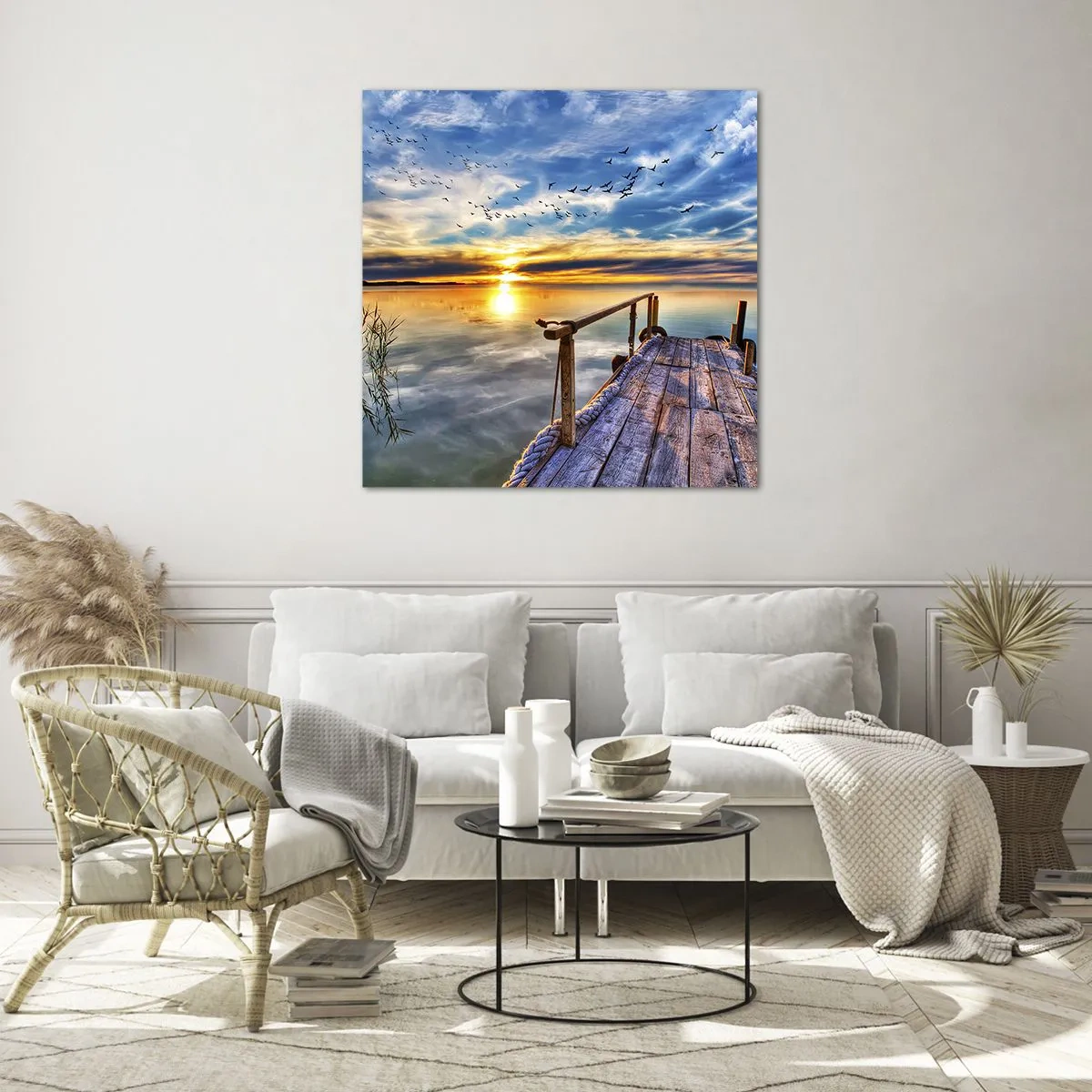 Quadro em vidro - O vento descansa - 40x40 cm