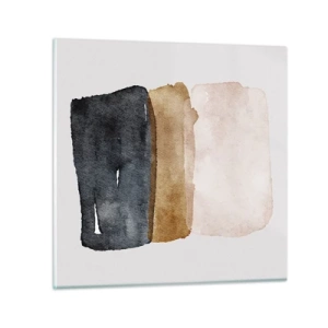 Quadro em vidro - Composição das cores da terra - 60x60 cm