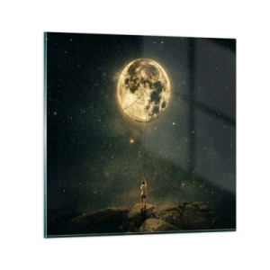 Quadro em vidro - Aquele que roubou a lua - 40x40 cm