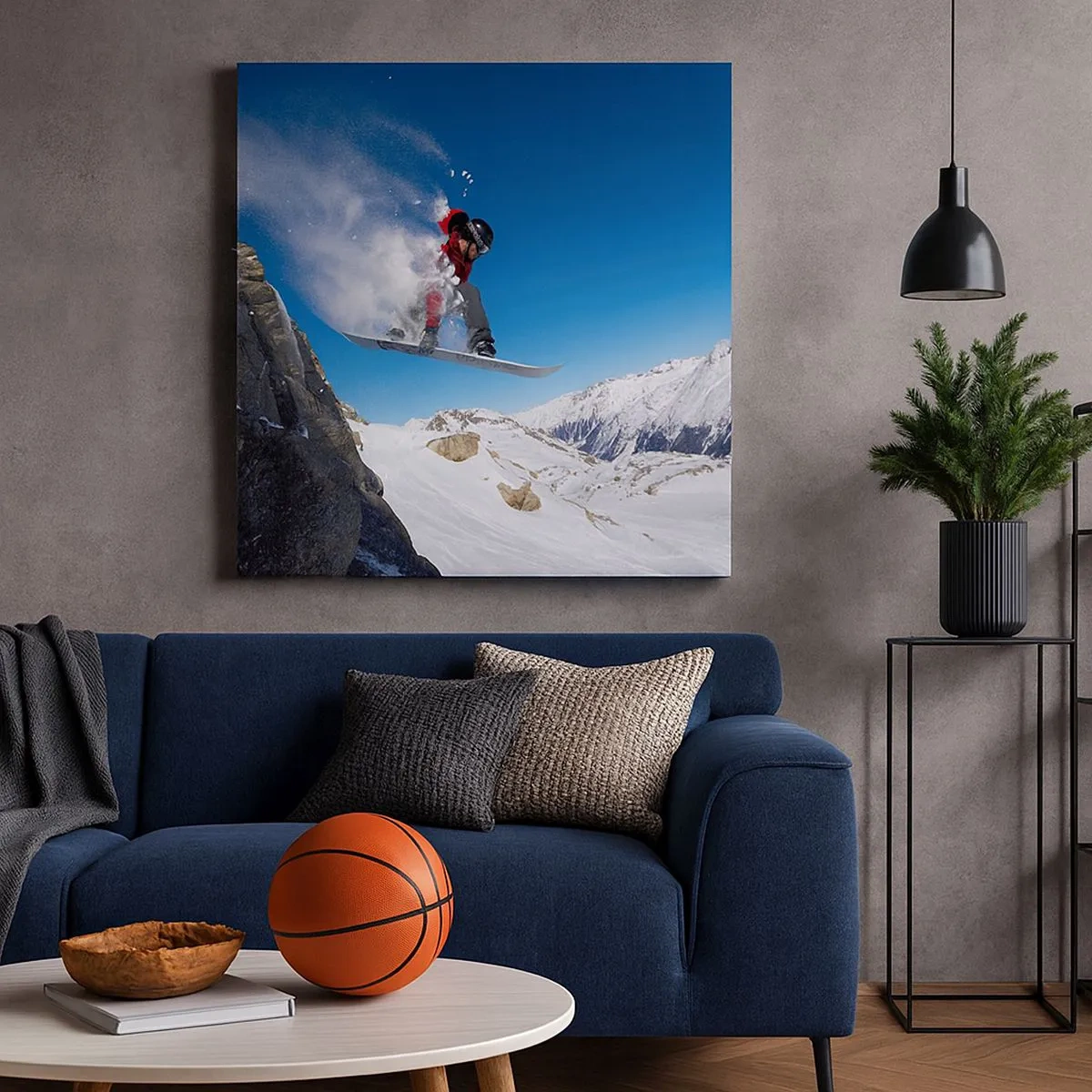 Quadro em tela - E tornou-se parte do espaço - 30x30 cm