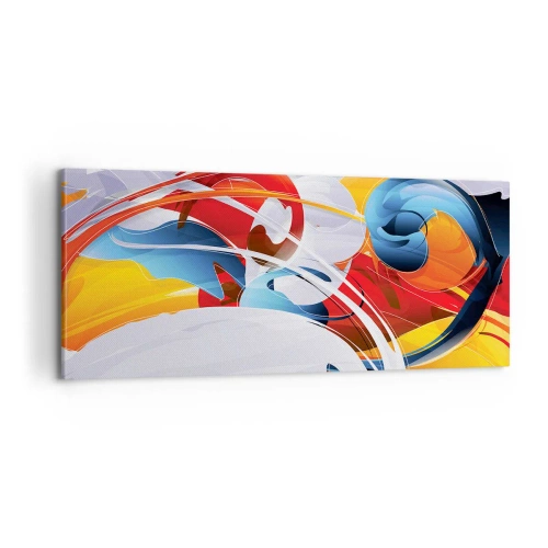 Quadro em tela - A dança dos elementos da natureza - 100x40 cm