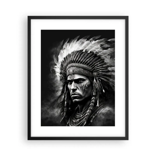 Pôster com moldura preta - Um líder e um guerreiro - 40x50 cm