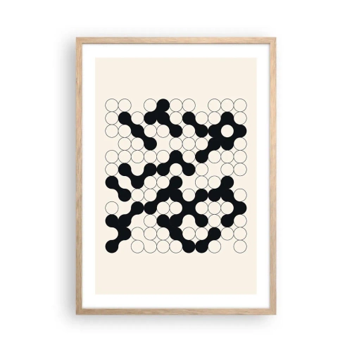 Pôster com moldura de carvalho claro - Jogo chinês – variação - 50x70 cm