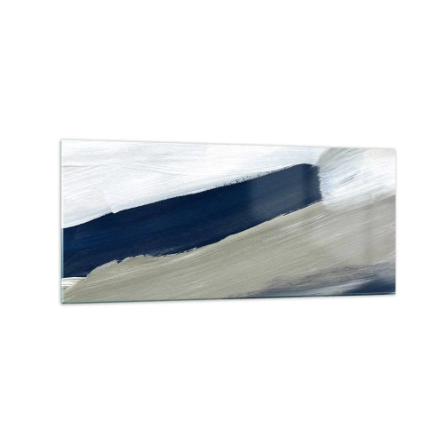 Quadro em vidro - Encontro com a brancura - 120x50 cm