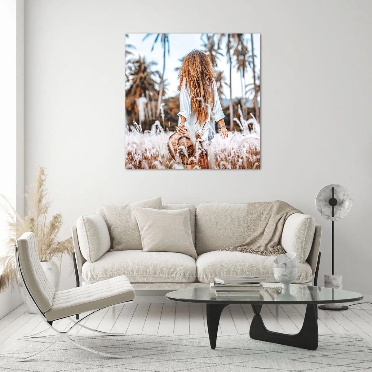 Quadro em vidro - Nascida da maciez da relva - 30x30 cm
