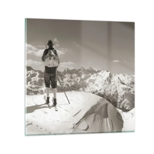 Quadro em vidro - E as montanhas são as mesmas - 60x60 cm