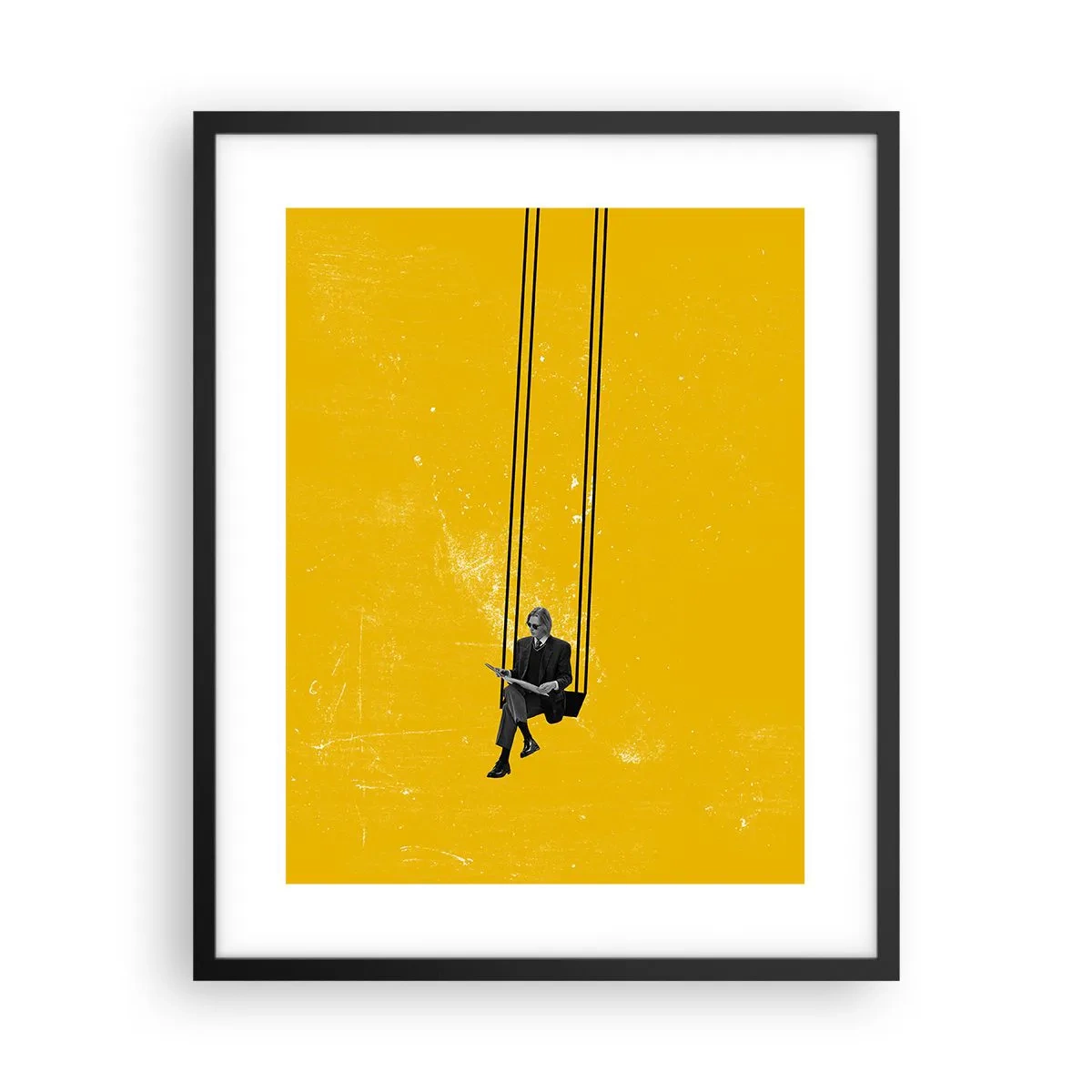 Pôster com moldura preta - Dia como todos os dias - 40x50 cm