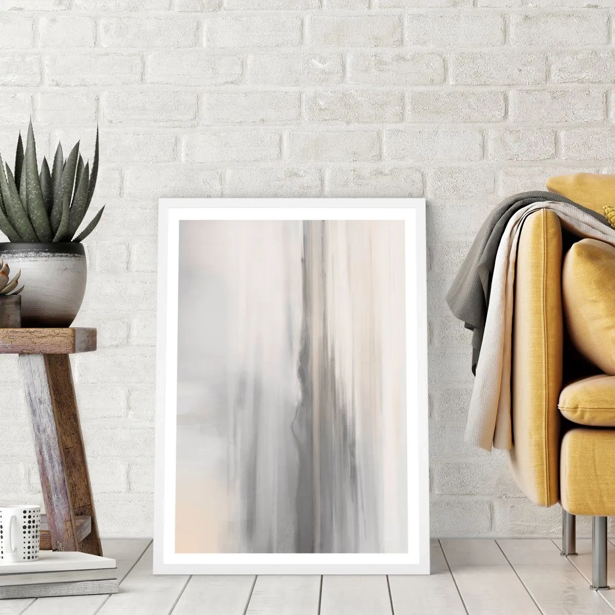 Pôster em moldura branca - Distância pensativa - 30x40 cm