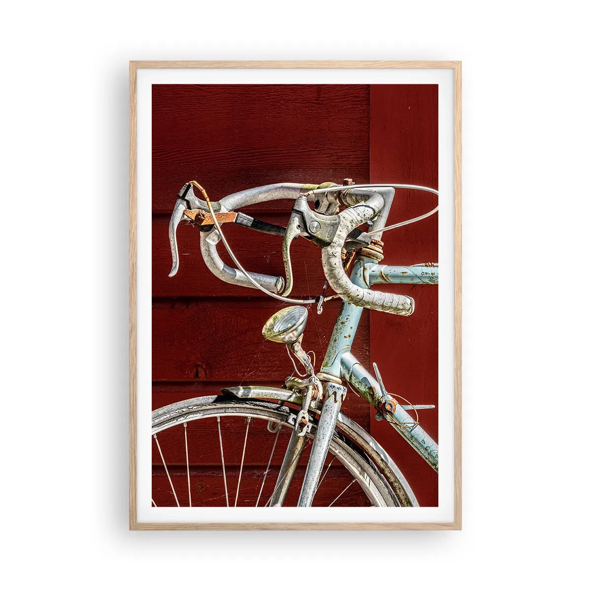 Pôster com moldura de carvalho claro - Feito para vencer - 70x100 cm