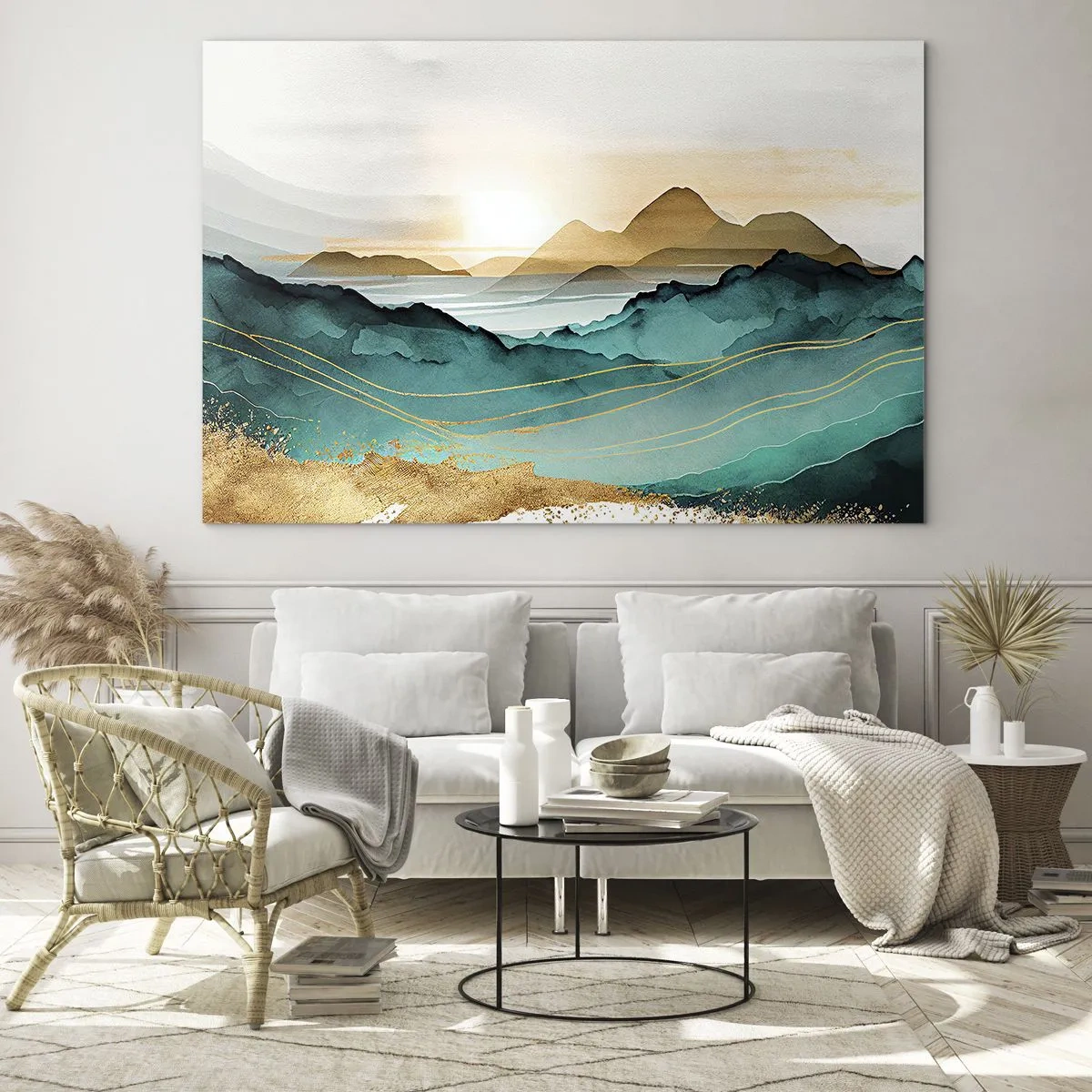 Quadro em vidro - À beira da abstração – paisagem - 120x80 cm