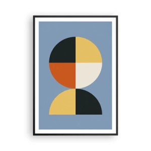 Pôster com moldura preta - Verja e conte - 70x100 cm