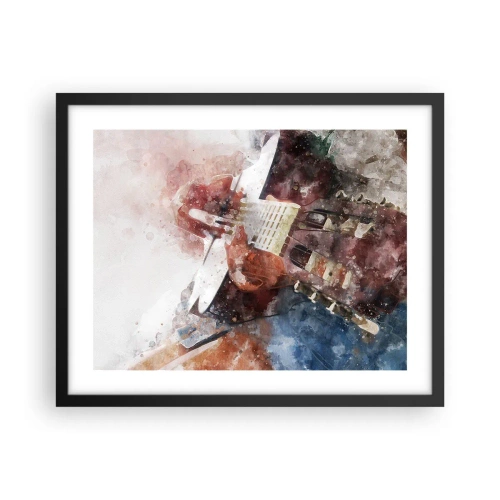 Pôster com moldura preta - E o que acha? - 50x40 cm