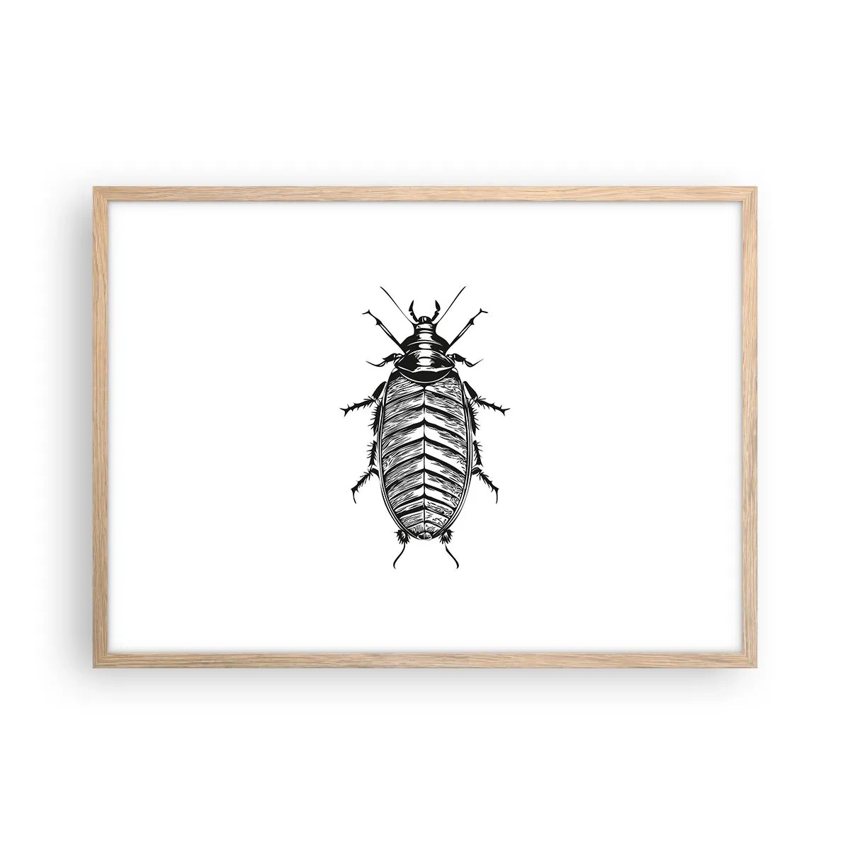 Pôster com moldura de carvalho claro - Que exemplo! - 70x50 cm