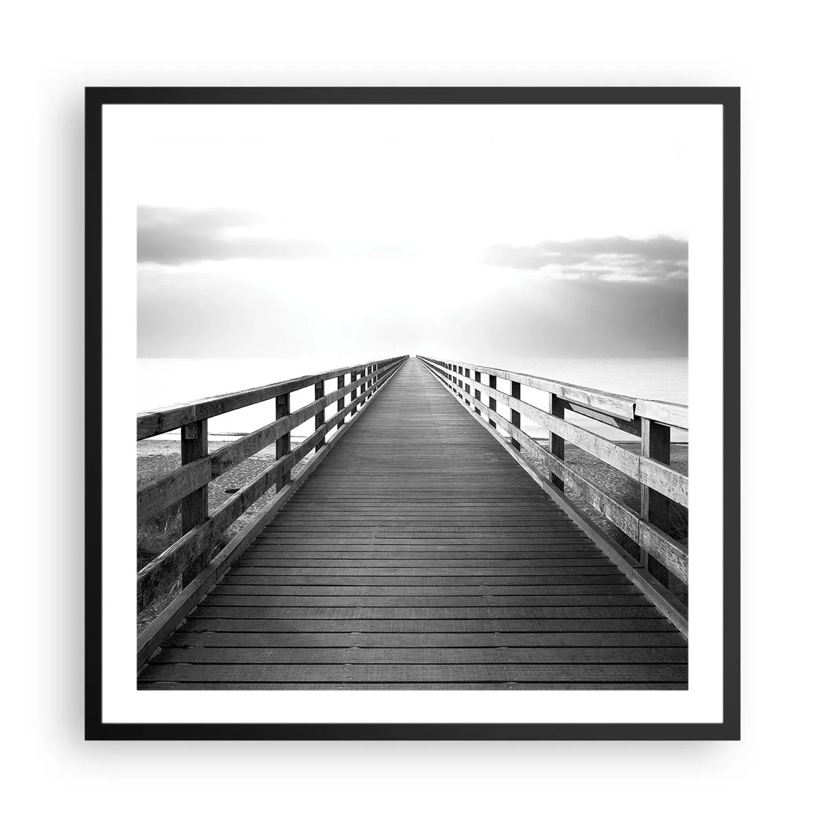 Pôster com moldura preta - Para longe... - 60x60 cm