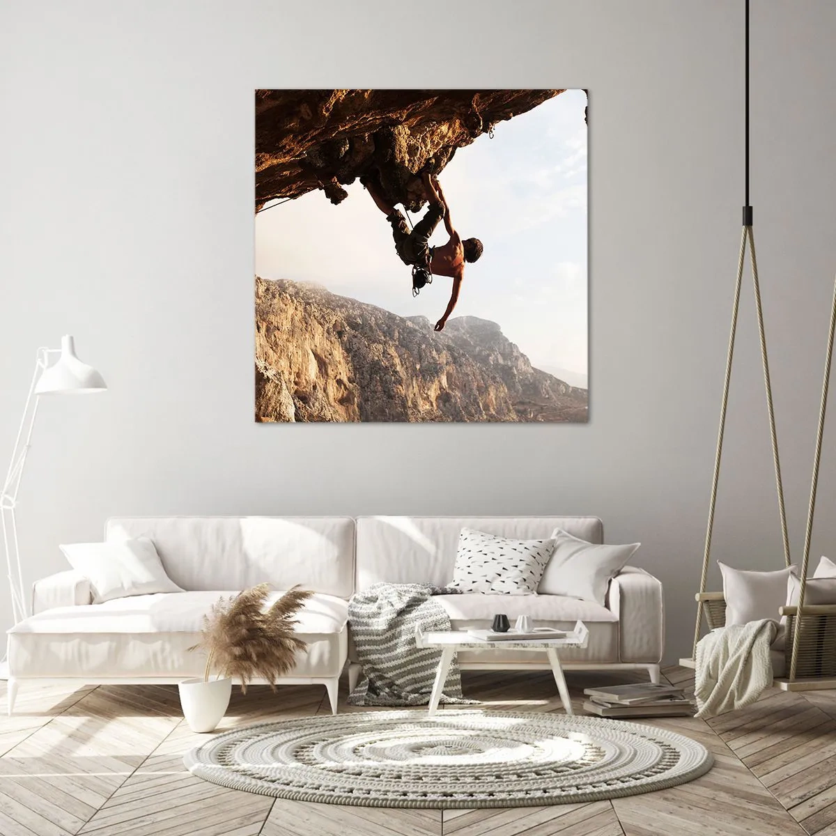 Quadro em tela - O mundo encolhido num punhado de rochas - 50x50 cm