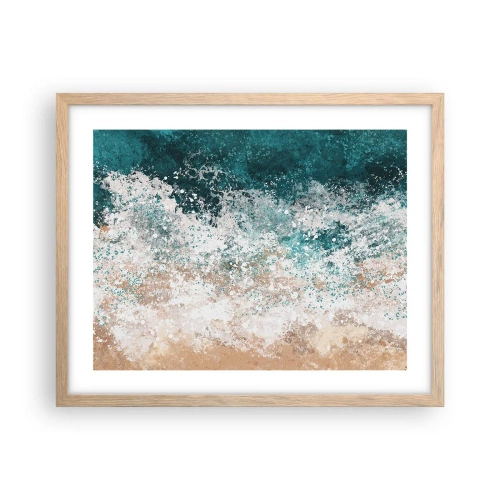 Pôster com moldura de carvalho claro - Histórias do mar - 50x40 cm
