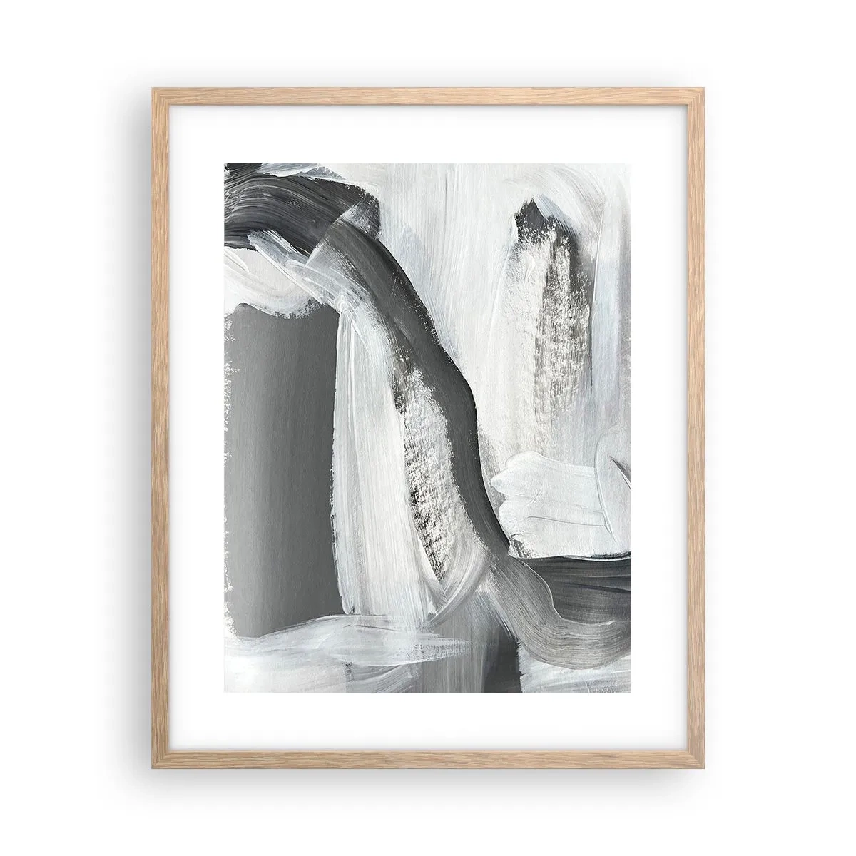 Pôster com moldura de carvalho claro - Um movimento decisivo - 40x50 cm