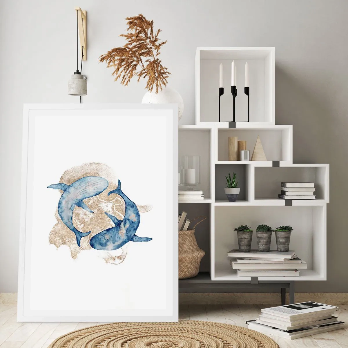 Pôster em moldura branca - Amizade ou amor? - 50x70 cm