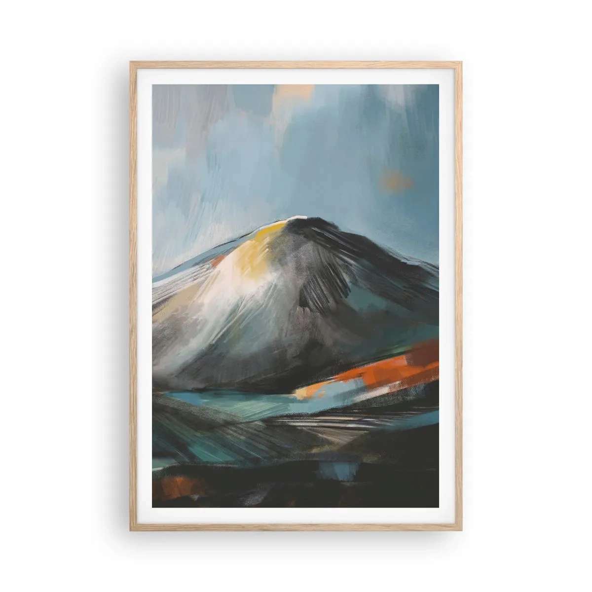 Pôster com moldura de carvalho claro - Cru e lindo - 70x100 cm