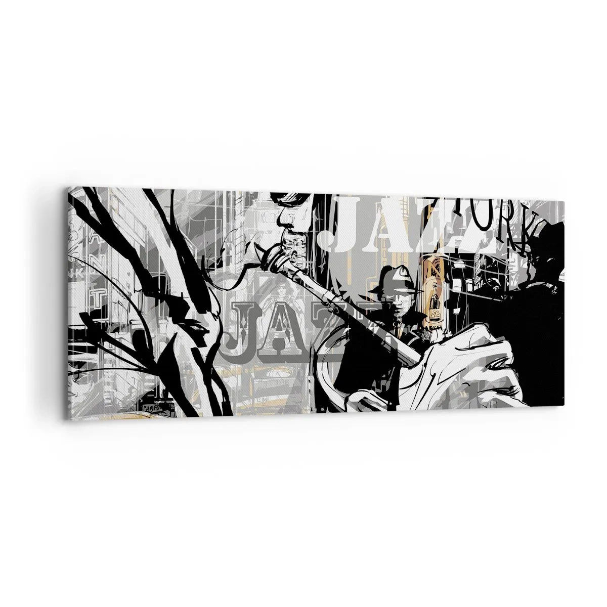 Quadro em tela - Ao ritmo de Nova Iorque - 100x40 cm
