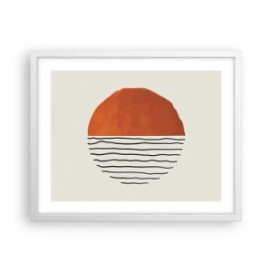Pôster em moldura branca - No clima japonês - 50x40 cm