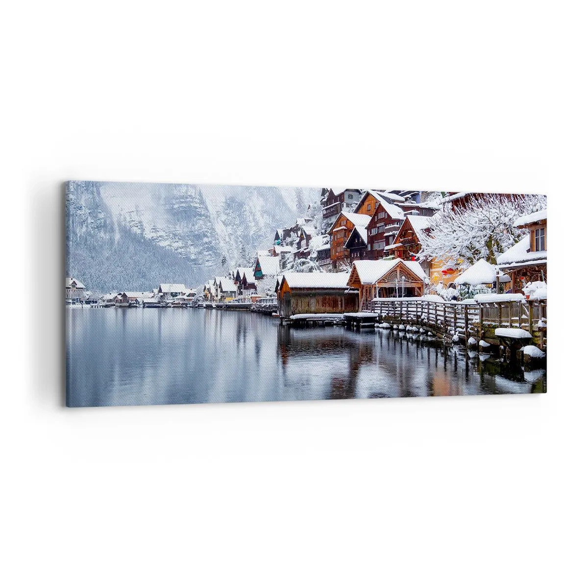 Quadro em tela - Na decoração de inverno - 120x50 cm